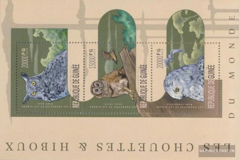 Guinea 9970-9972 Kleinbogen (kompl. Ausgabe) postfrisch 2013 Eulen - Bild 1 von 1