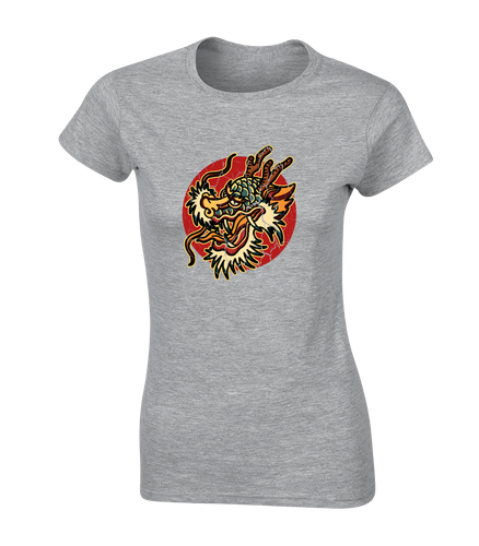 DRAGON CHINESE LADIES T SHIRT COOL DESIGN SERPENTRETRO TATTOO VINTAGE FASHION - Picture 15 of 24