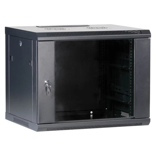 19" Wandgehäuse Netzwerkschrank Serverschrank 9HE Tiefe 500mm schwarz ProfiPatch