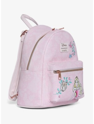 Disney Pink and White Aurora Mini Backpack Loungefly Disney Sleeping Beauty Chibi Princess Aurora Pink  main image 3