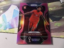 2022 Panini Prizm World Cup Tajon Buchanan PINK Prizm RC  Canada