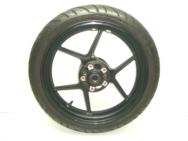 2007 2008 KAWASAKI NINJA ZX6R OEM STRAIGHT FRONT WHEEL RIM W TIRE 07 08