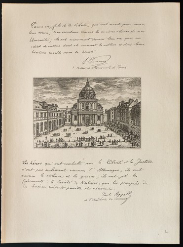 1926 - Lithographie citations de Lucien Poincarré, Paul Appell (Guerre 14 18) - 第 1/1 張圖片