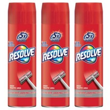 Resolve High Traffic Carpet Foam Cleans Freshens Softens, 22oz Pack of 3