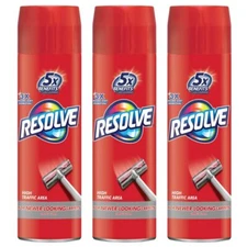 Resolve High Traffic Carpet Foam Cleans Freshens Softens, 22oz (Pack of 3)