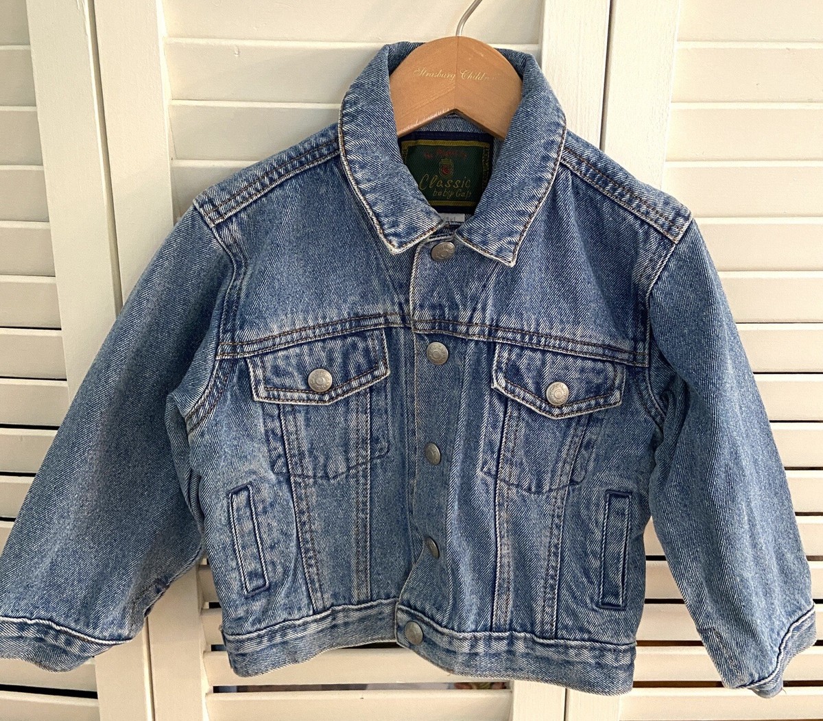 Baby Gap Classic Denim Jean Jacket Vintage Snap Buttons 24-36