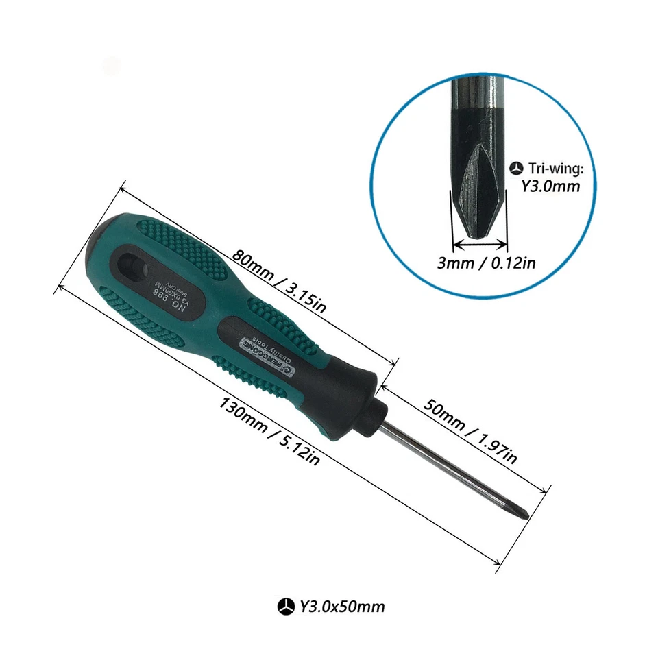4pcs Y Screwdriver Set Hand Tool Magnetic Tri-Wing Y3-Y6 for Appliance Repair - Image 4 of 4