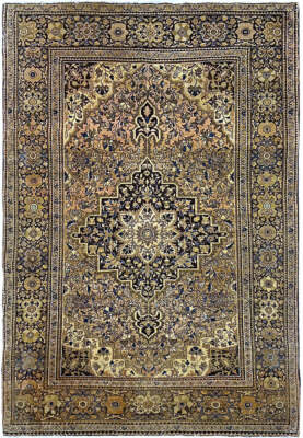 3x5' Authentic Antique Perrsian Sarouuk Feraghaan Rug # F-6537