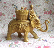 PRÉSENTOIR VINTAGE POUR FLACON DE PARFUM PATRIA - ÉLÉPHANT - VIDE - ANNÉES 50/60