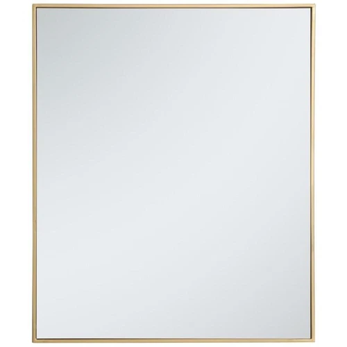 Elegant Decor Eternity 36" x 30" Contemporary Metal Frame Mirror in Brass - Picture 1 of 12