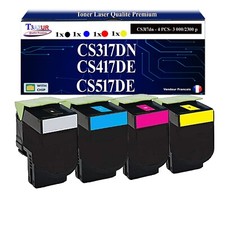 Toner compatible avec Lexmark CS317 / CX317 / CS417 / CX417 / CS517 / CX517