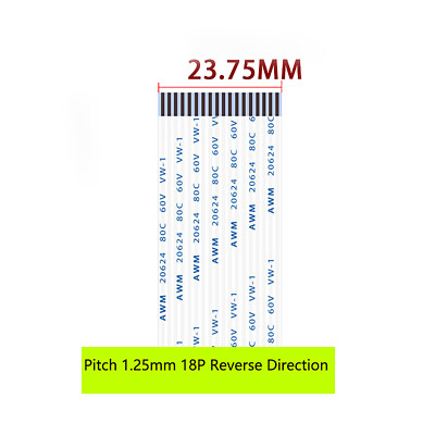 1.25MM Pitch FFC/FPC Flexible Ribbon Cable Wire 80C 60V VW-1 4/5/6/7/8/9/10-30P 