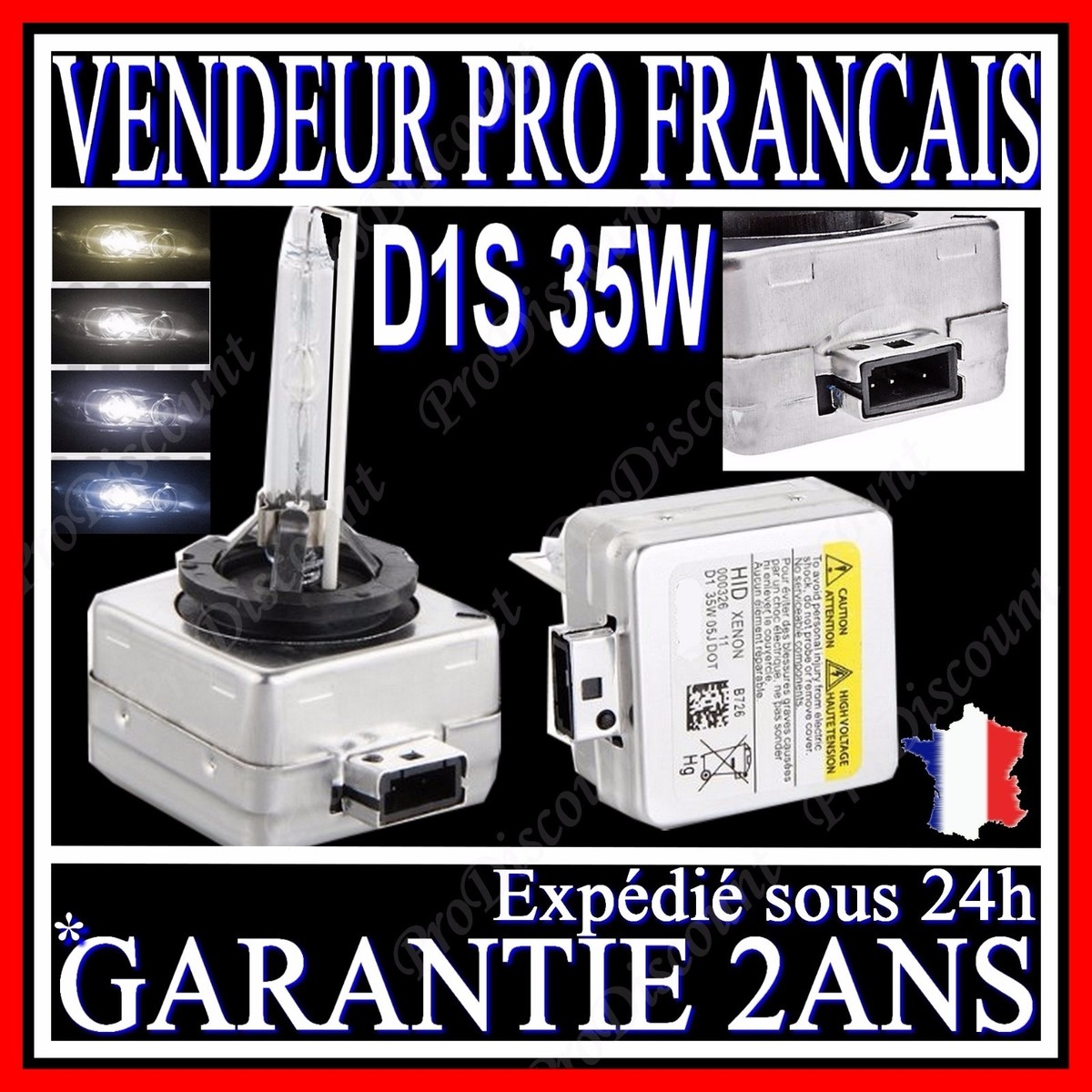 Ampoules Xenon D1S 12000K - Paire De 2 - Bleu - 35W - Pour Phares Citroën C8 Et Autres - Neuf