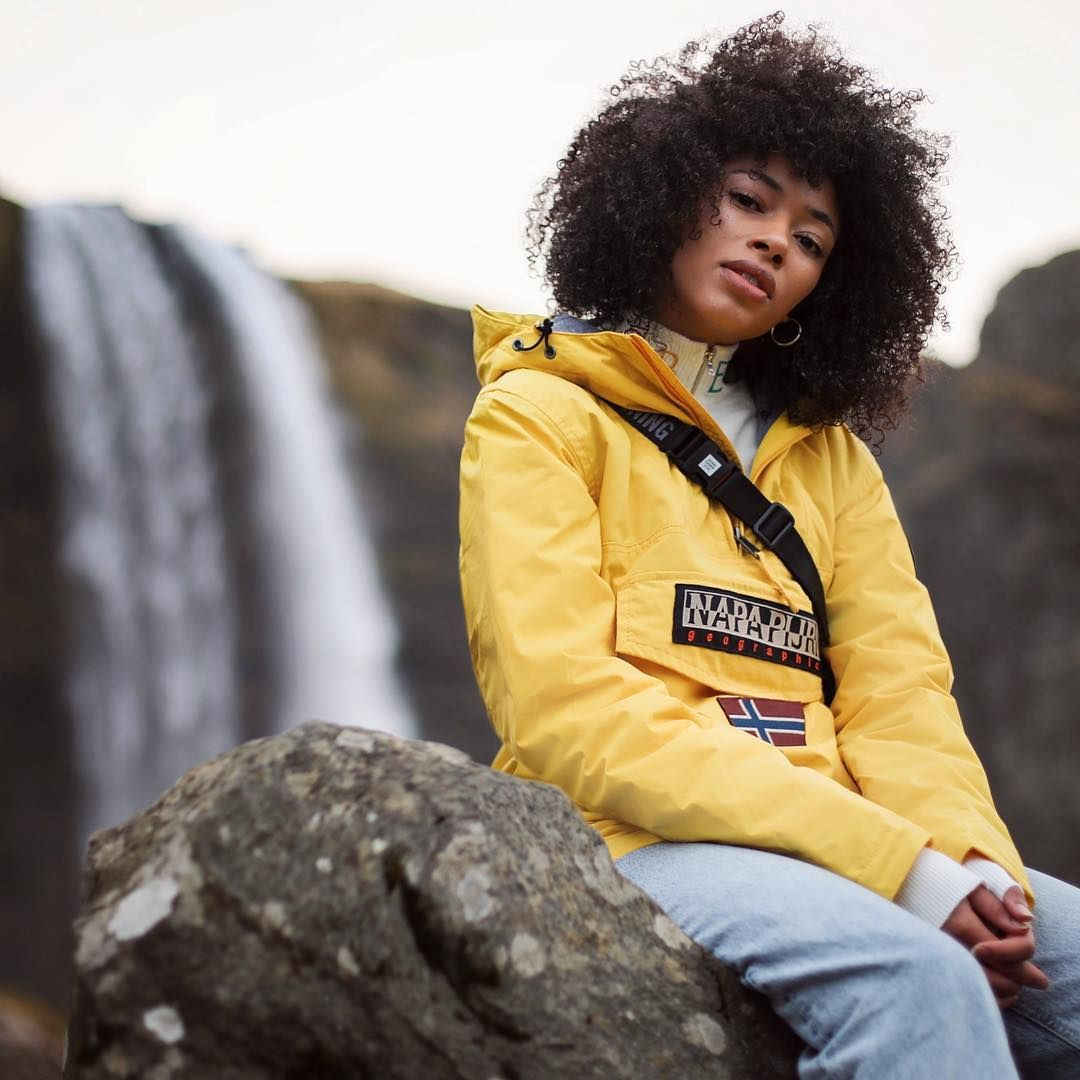 Napapijri Rainforest Winter Women's Anorak Yellow Size S Casual