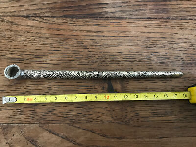 old Tuareg pipe in silver metal North Africa 18 cm approx