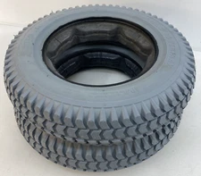 PAIR 14"x3" Solid Drive Wheels Q6 Edge HD Quantum Wheelchair 3.00-8 NEW TIRES