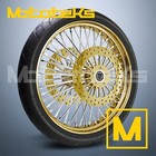 21X3.5 GOLD FAT SPOKE WHEEL 52 STAINLESS FOR HARLEY TOURING BAGGER FRONT RIM