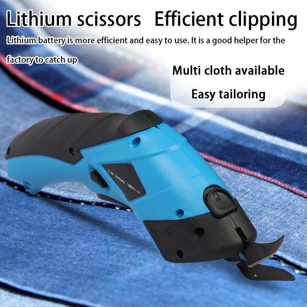 Cordless Scissors for Sewing Cutting Fabrics Crafting Cardboard Electric Shears-image