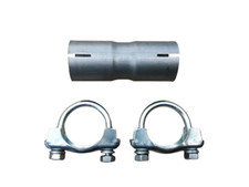 Tubo manicotto riduzione femmina marmitta scarico con fascette VARI DIAMETRI 