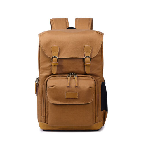 Waterproof Canvas DSLR Camera Backpack Bag Travel Case Pack For Canon Nikon Sony - Picture 25 of 27