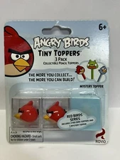 Angry Birds Tiny Toppers Collectable Pencil Toppers Lot Of 3 Pack Birds + Cubes