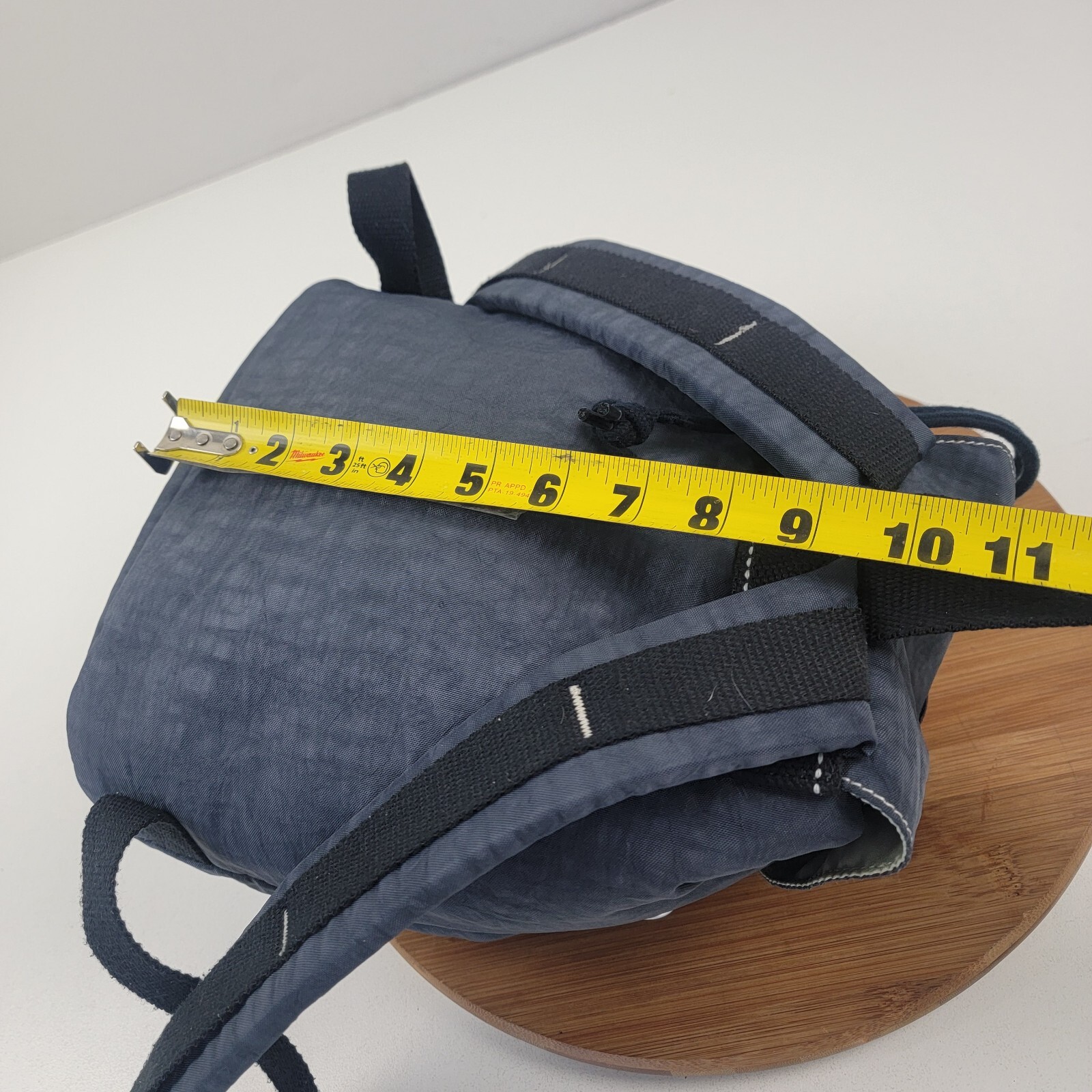 Kipling Drawstring Top Flap Backpack Blue Navy Li… - image 9