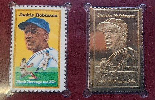 Great Americans Postage Stamps Album with 22kt Gold Replicas - Picture 7 of 8