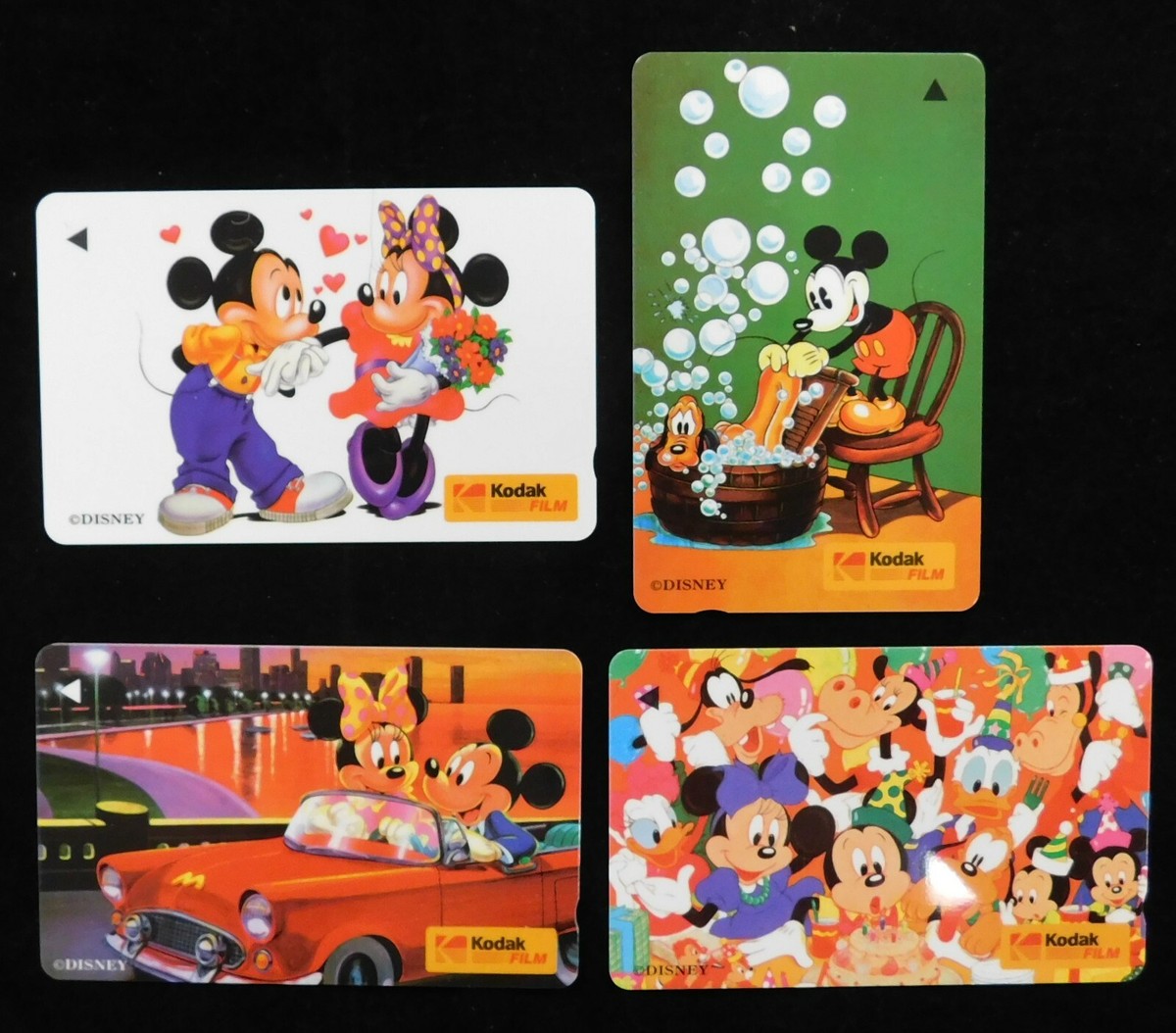 Kodak コダック ヴィンテージ 広告 フレーム付き ミッキーマウス Walt Disney Set Of 4 Holiday Mickey & Minnie Mouse Vintage Kodak