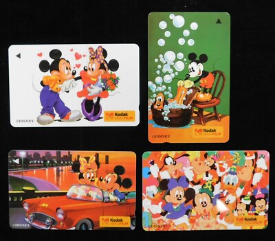 Walt Disney Set Of 4 Holiday Mickey & Minnie Mouse Vintage Kodak