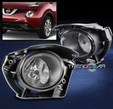 FRONT BUMPER DRIVING FOG LIGHTS LAMP CHROME W/BULB LEFT+RIGHT FOR 2015-2016 JUKE