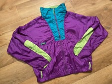 Vintage Women's COLUMBIA Windbreaker Jacket PURPLE Medium Retro 90's Retro Green
