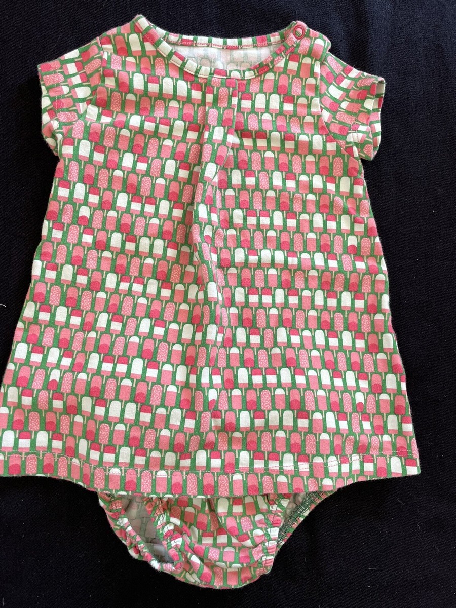 Froy Dind (Belgium) NWOT Pink/Green Popsicles Dress Diaper