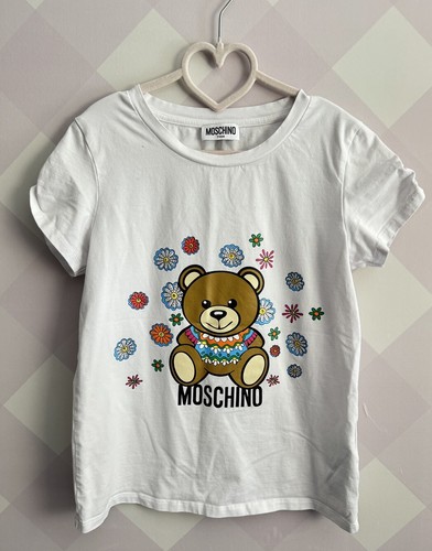 Mixed Brand Set Of Moschino teen Girls White Cotton Logo T-shirt Size12 & Shorts - Picture 4 of 17
