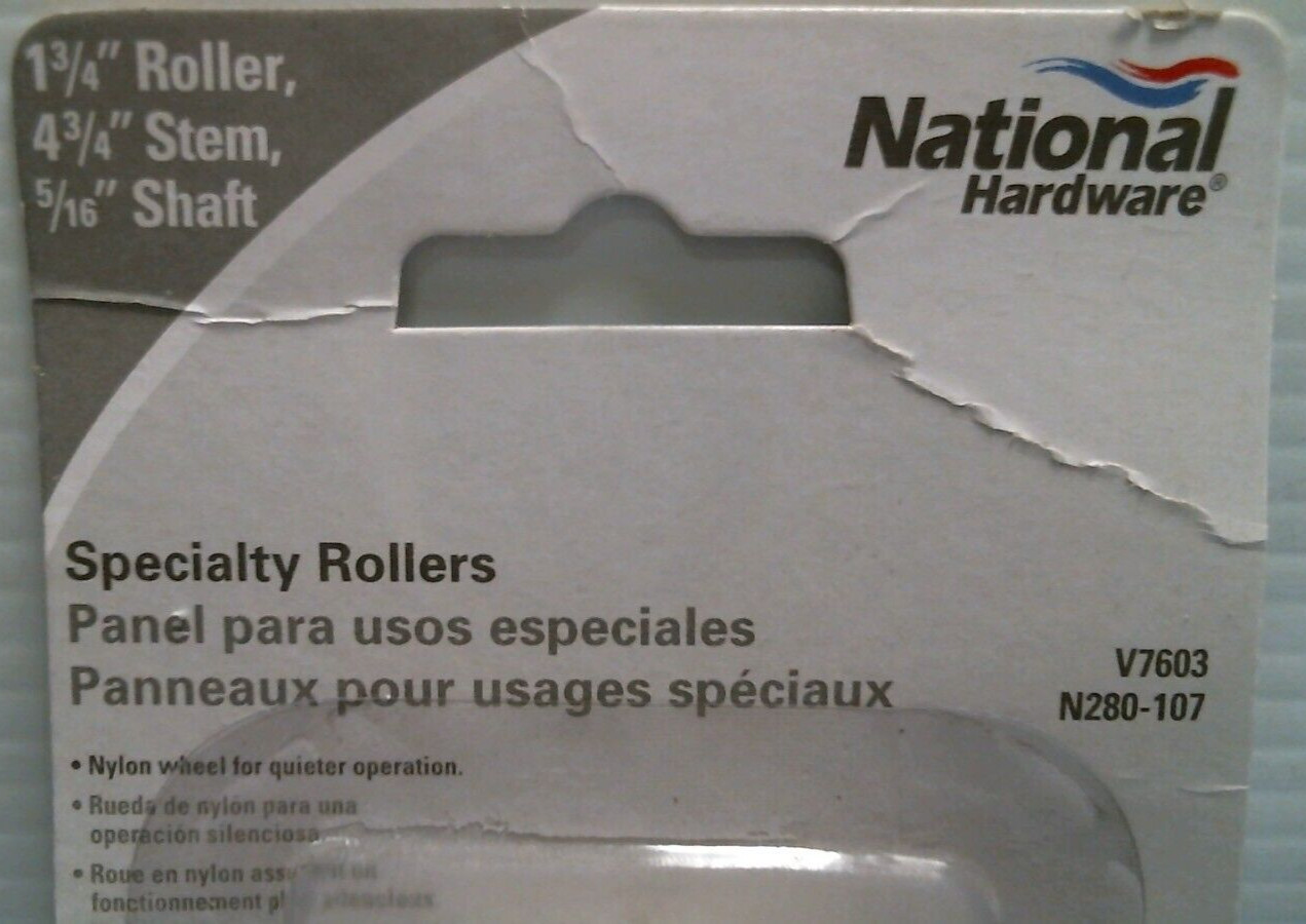 National Hardware Specialty Rollers, 1-3/4", 2 pk.   (N280-107) FS