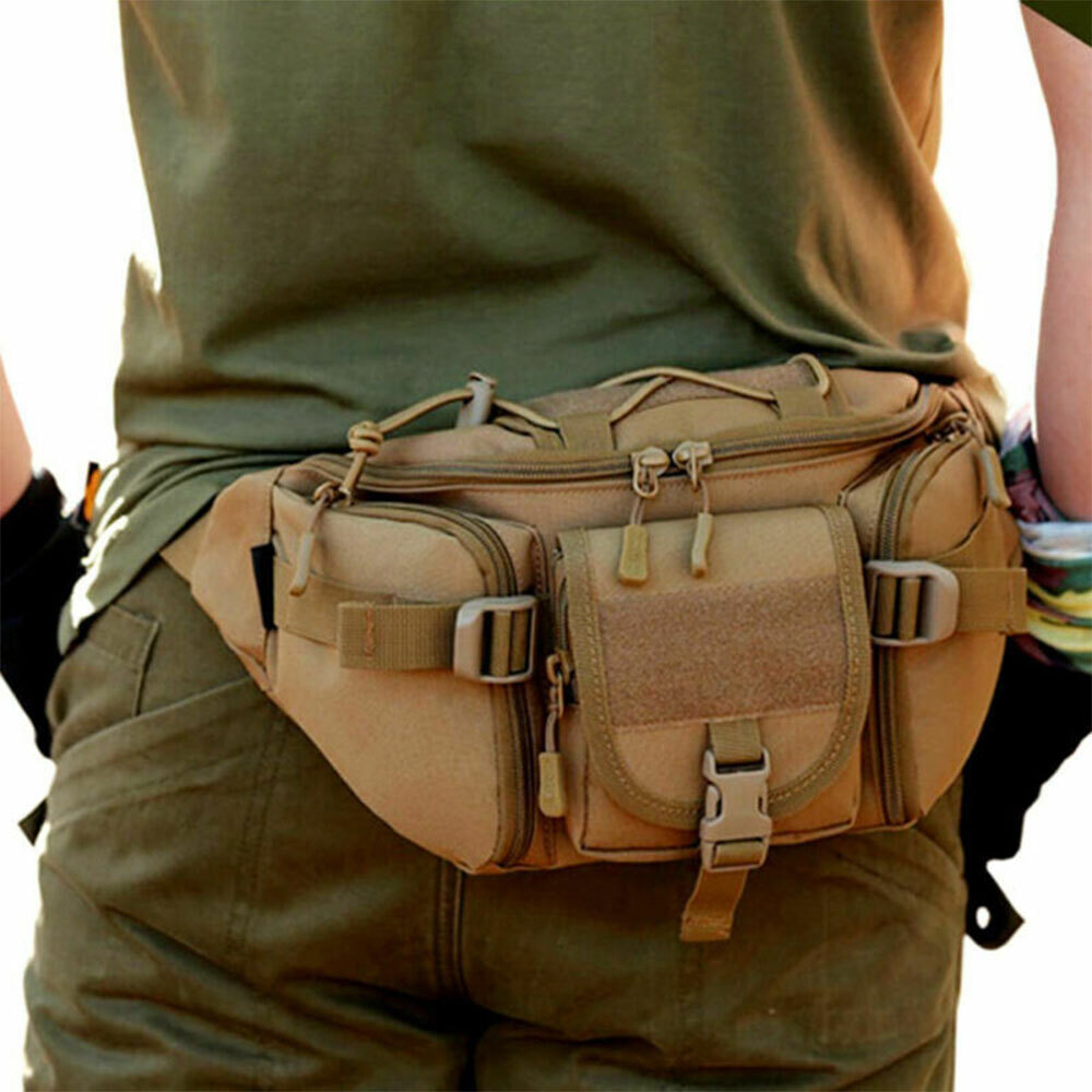 Men's Tactical Bum Bag Waist Pack Outdoor Military Camping Hunting