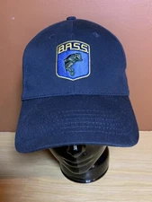 B.A.S.S.  Fishing Adult Baseball Hat Cap Navy Blue
