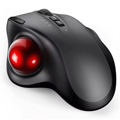 Ergonomisches Design kabellose Trackball Maus wiederaufladbarer Akku verstellbar DPI UK