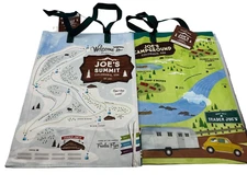 2 Trader Joe's Colorado Reusable Grocery Shopping Bags Totes Summit Campground