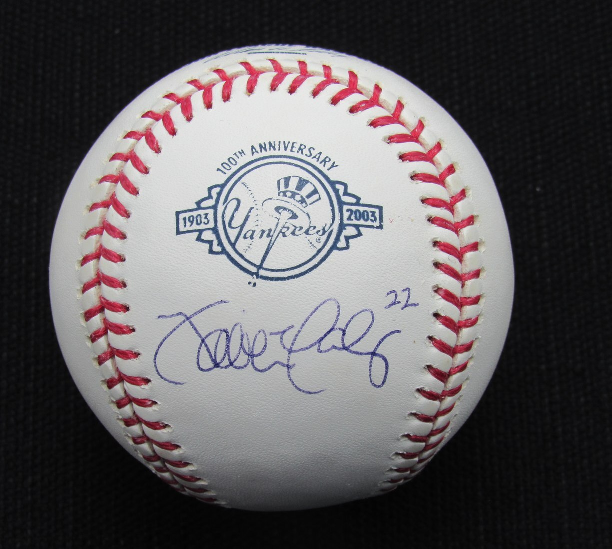 Xavier Nady Autographed Signed New York Yankees /Auto Yankees 100th OML Baseball JSA 186942 