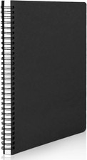 Spiral Notebook Black Ruled Journal Memo Notepad Sketchbook A5 160 Pages 5.5X8.3