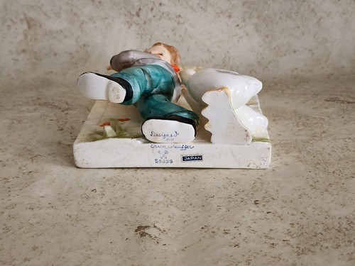 Vintage Erich Stauffer 3D Wandbehang Kunst Junge mit Gänsen S8399 Hummel wie - Bild 16 von 17