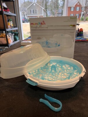 Munchkin Bottle Sterilizer Steam Guard Microwave Baby Bottle Sterilizer