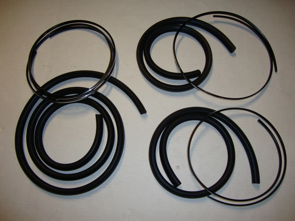 Kit de junta de borracha cromado janela traseira e de canto caminhão Chevrolet GMC caminhão 1947-1955 - Imagem 2 de 2