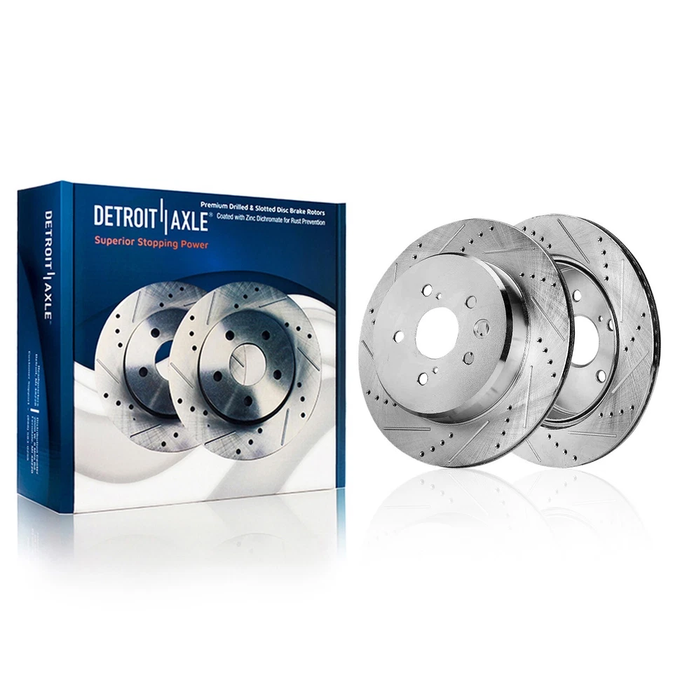 Rotores de freno de disco perforados delanteros traseros para Lexus GS200T GS350 GS450H IS200T RC300 Foto 4 de 4