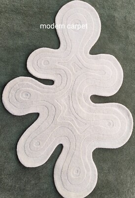 Irregular shape Rugs 4x6 Ft Handmade 100% Woolen Hand Tufted For Home Decoration