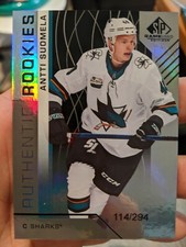18-19 UD SP Game Used Authentic Rookies RC #192 Antti Suomela 114/294