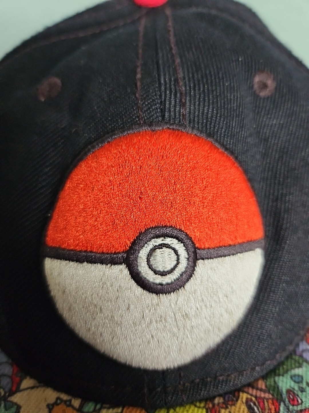 Pokemon Pokeball Poke Ball All Over Bill Snapback… - image 2