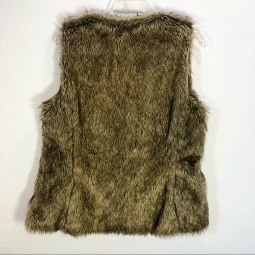 Old Navy Faux Fur Brown Vest Sz Small Petite NWOT~ Misses Women’s Open Front - 第 3/9 張圖片