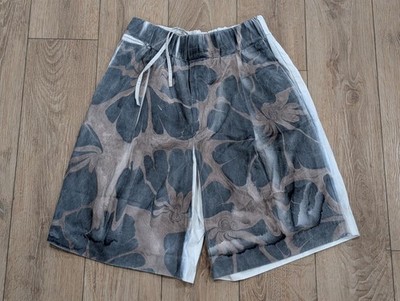$1255 Mens DRIES VAN NOTEN ''Plato'' Pull On Shorts Dessin Medium