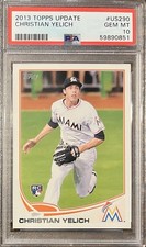 2013 Topps Update Christian Yelich #US290 PSA 10 - Rookie Card. rookie card picture
